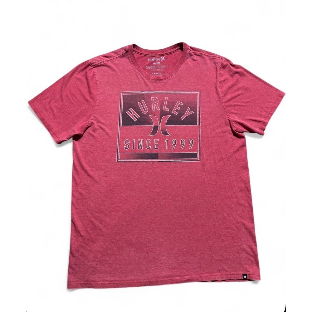 Hurley Since 1999 Logo Graphic T Shirt Large Red Heather Surf Skate Casual